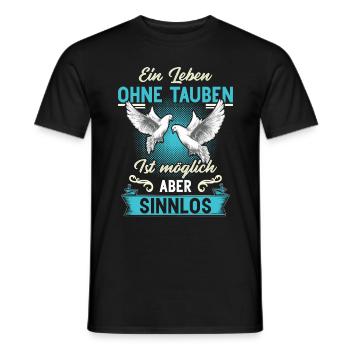 Brieftaube Tauben Flüsterer Taubenzüchter Geschenk - Männer T-Shirt - Schwarz - Vorne - AI Model Male 178 light (178cm)