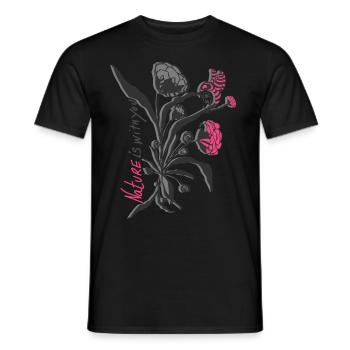 Nature is with you - Men's T-Shirt - black - Front - AI Model Male 178 light (178cm)