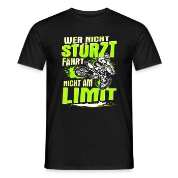 Dirt Bike Motocross Motorrad Biker Spruch Geschenk - Männer T-Shirt - Schwarz - Vorne - AI Model Male 178 light (178cm)