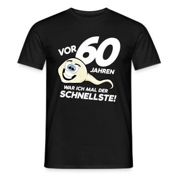 60th birthday - 60 years ago I was - Men's T-Shirt - black - Front - AI Model Male 178 light (178cm)