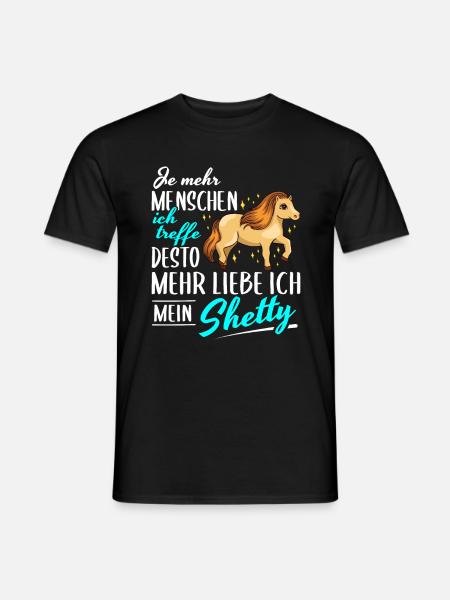 Shetty Pony Spruch Shetlandpony Pferd Geschenk - Männer T-Shirt - Schwarz