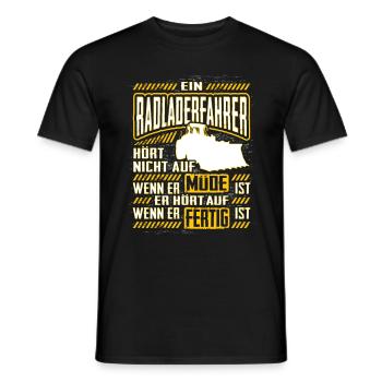 Radladerfahrer Spruch Geschenk Radlader Bagger Bau - Männer T-Shirt - Schwarz - Vorne - AI Model Male 178 light (178cm)