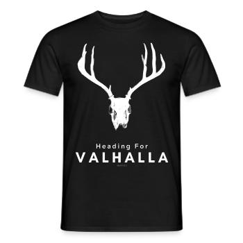VALHALLA Scull - Men's T-Shirt - black - Front - AI Model Male 178 light (178cm)