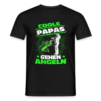Angler Shirt Coole Papas gehen Angeln Lustig - Männer T-Shirt - Schwarz - Vorne - AI Model Male 178 light (178cm)