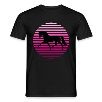 Horses Riding Girls Women Men Riding Fashion - Men's T-Shirt - black - Front - AI Model Male 178 light (178cm)