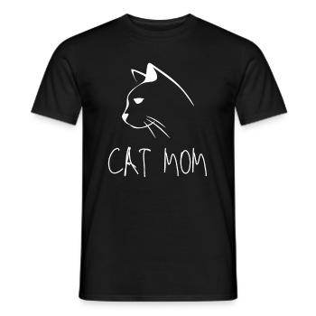 Maman chat - T-shirt homme - noir - Devant - AI Model Male 178 light (178cm)