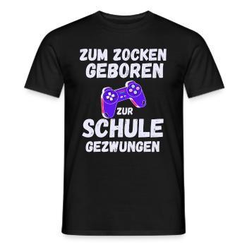Gamer Spruch Gaming Sprüche Schule - Männer T-Shirt - Schwarz - Vorne - AI Model Male 178 light (178cm)
