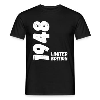 1948 Anniversaire en édition limitée - T-shirt homme - noir - Devant - AI Model Male 178 light (178cm)