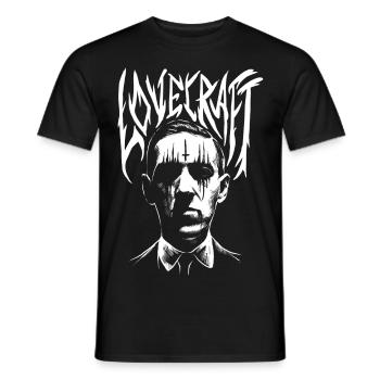 lovecraft metal band creator of cthulhu - Men's T-Shirt - black - Front - AI Model Male 178 light (178cm)