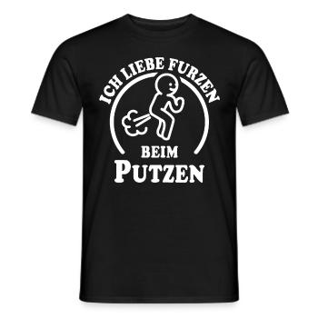 Furzen Sprüche Putzen Furz Putzfrau Furzer - Männer T-Shirt - Schwarz - Vorne - AI Model Male 178 light (178cm)