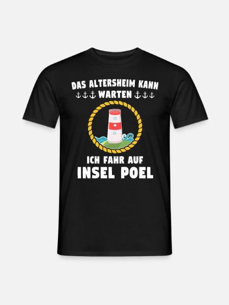 Poel Sprüche Ostsee - Männer T-Shirt - Schwarz