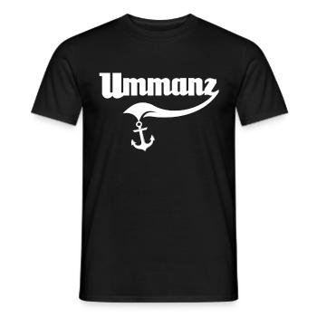 Ummanz Souvenir Ostsee - Männer T-Shirt - Schwarz - Vorne - AI Model Male 178 light (178cm)
