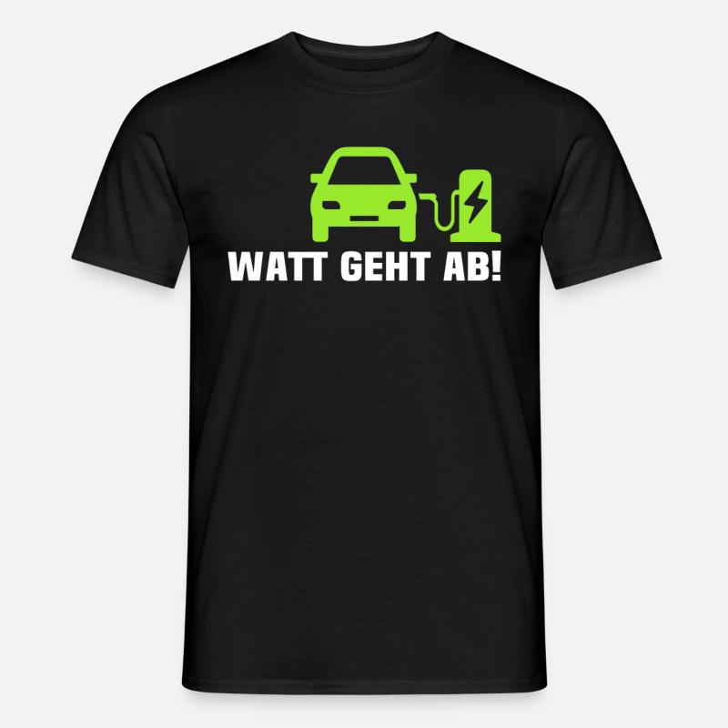 E-auto Elektroauto EAuto - Männer T-Shirt - Schwarz
