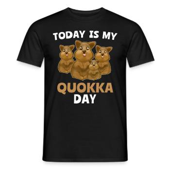 Quokka Sprüche Quokkas Spruch - Männer T-Shirt - Schwarz - Vorne - AI Model Male 178 light (178cm)