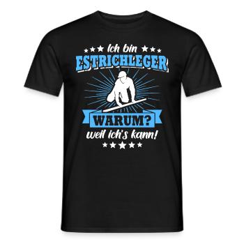 Estrichleger Beruf Estrich Legen - Männer T-Shirt - Schwarz - Vorne - AI Model Male 178 light (178cm)