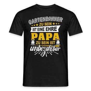 Gartenbahn Papa Gartenbahner Garten Eisenbahn - Männer T-Shirt - Schwarz - Vorne - AI Model Male 178 light (178cm)
