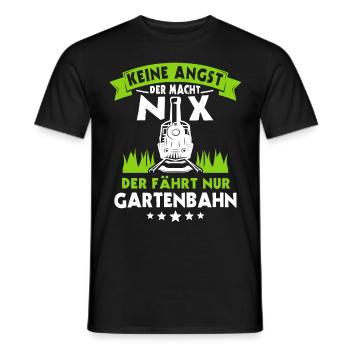 Gartenbahn Eisenbahn Garten Gartenbahner - Männer T-Shirt - Schwarz - Vorne - AI Model Male 178 light (178cm)