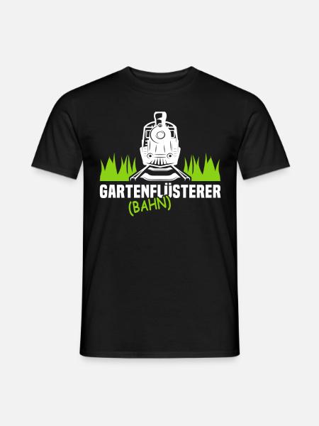 Gartenbahn Flüsterer Eisenbahn Garten Gartenbahner - Männer T-Shirt - Schwarz