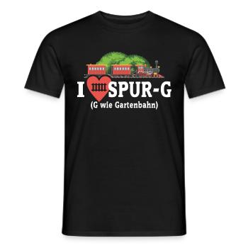 Gartenbahn Spur G Eisenbahn Garten Gartenbahner - Männer T-Shirt - Schwarz - Vorne - AI Model Male 178 light (178cm)