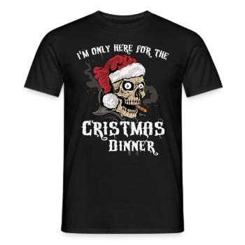 Weihnachten Rocker Xmas Totenkopf Weihnachtsmann - Männer T-Shirt - Schwarz - Vorne - AI Model Male 178 light (178cm)