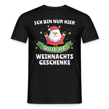 Frohe Weihnachten Sprüche Weihnachtsmann - Männer T-Shirt - Schwarz - Vorne - AI Model Male 178 light (178cm)