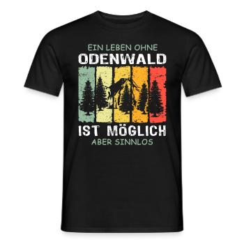 Odenwald Sprüche Odenwälder - Männer T-Shirt - Schwarz - Vorne - AI Model Male 178 light (178cm)