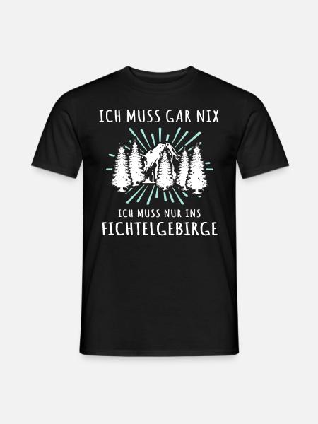 Fichtelgebirge Spruch Fichtelgebirgler - Männer T-Shirt - Schwarz