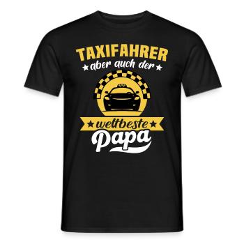Taxifahrer Papa Taxi Sprüche - Männer T-Shirt - Schwarz - Vorne - AI Model Male 178 light (178cm)