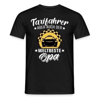 Taxifahrer Opa Taxi Sprüche - Männer T-Shirt - Schwarz - Vorne - AI Model Male 178 light (178cm)