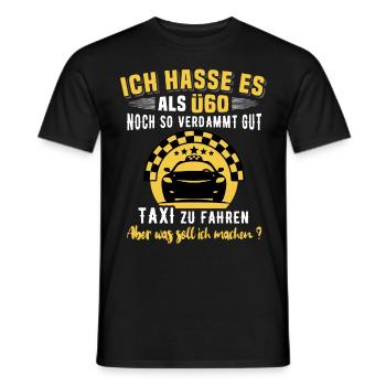 Taxifahrer Ü60 Geburtstag 60 Jahre Taxi Fahren - Männer T-Shirt - Schwarz - Vorne - AI Model Male 178 light (178cm)