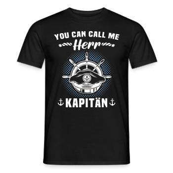 Permis bateau Capitaine de voilier - T-shirt homme - noir - Devant - AI Model Male 178 light (178cm)