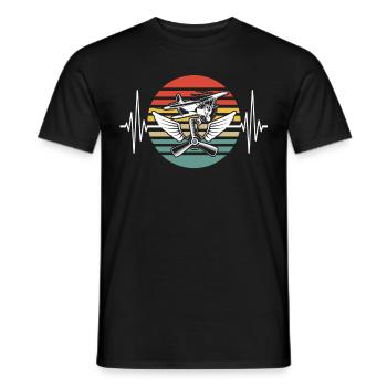 Flying RC Airplane Model Airplane Model Airplane - Men's T-Shirt - black - Front - AI Model Male 178 light (178cm)