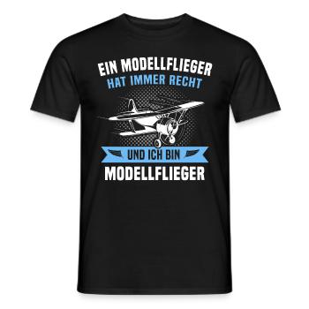 Modellflieger Modellflug Modellfliegen - Männer T-Shirt - Schwarz - Vorne - AI Model Male 178 light (178cm)