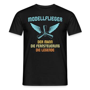 Modellflug Modellflieger Modellfliegen - Männer T-Shirt - Schwarz - Vorne - AI Model Male 178 light (178cm)