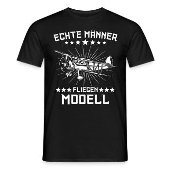 Modellflug Modellflieger Modellfliegen - Männer T-Shirt - Schwarz - Vorne - AI Model Male 178 light (178cm)