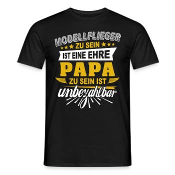 Modellflieger Papa Modellflug Modellfliegen - Männer T-Shirt - Schwarz - Vorne - AI Model Male 178 light (178cm)