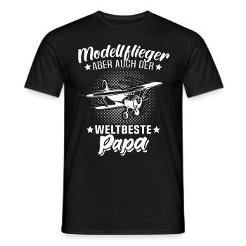 Modellflieger Papa Modellflug Modellfliegen - Männer T-Shirt - Schwarz - Vorne - AI Model Male 178 light (178cm)