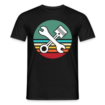Schrauber Mechaniker Auto Werkzeug - Männer T-Shirt - Schwarz - Vorne - AI Model Male 178 light (178cm)