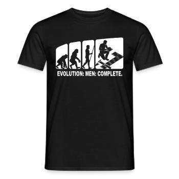 Tilers Evolution Tiler Tiles Laying - Men's T-Shirt - black - Front - AI Model Male 178 light (178cm)