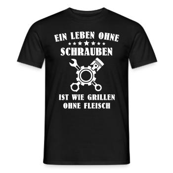 Schrauber Mechaniker Autoschlosser - Männer T-Shirt - Schwarz - Vorne - AI Model Male 178 light (178cm)