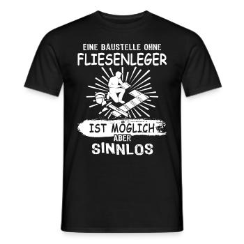 Fliesenleger Fliesen Legen - Männer T-Shirt - Schwarz - Vorne - AI Model Male 178 light (178cm)