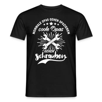 Schrauber Opa Schrauben Autoschrauber Grossvater - Männer T-Shirt - Schwarz - Vorne - AI Model Male 178 light (178cm)