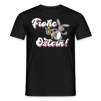 Frohe Ostern Geschenk Osterhase - Männer T-Shirt - Schwarz - Vorne - AI Model Male 178 light (178cm)