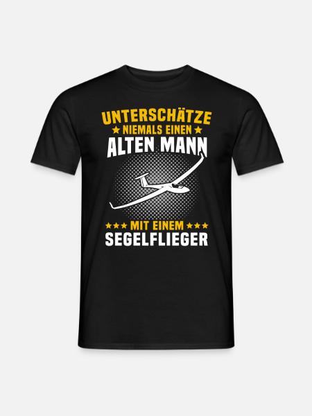 Segelfliegen Segelflugzeug Segelflieger Segelflug - Männer T-Shirt - Schwarz