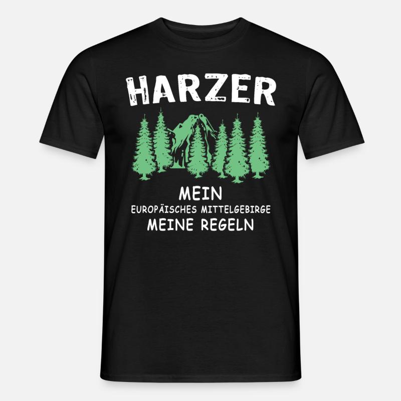 Harz Sprüche Harzer - Männer T-Shirt - Schwarz