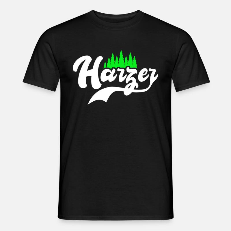 Harz Spruch Harzer Souvenir - Männer T-Shirt - Schwarz
