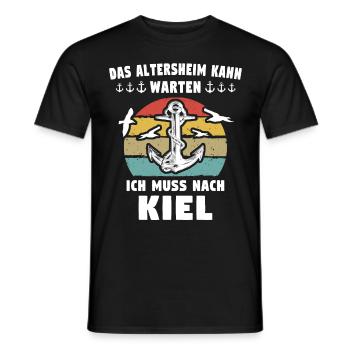 Kiel Sprüche Kieler - Männer T-Shirt - Schwarz - Vorne - AI Model Male 178 light (178cm)