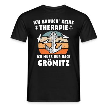 Grömitz Spruch Grömitzer Seeheilbad - Männer T-Shirt - Schwarz - Vorne - AI Model Male 178 light (178cm)