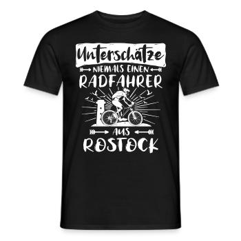 Rostock Fahrrad Rostocker Radfahrer - Männer T-Shirt - Schwarz - Vorne - AI Model Male 178 light (178cm)