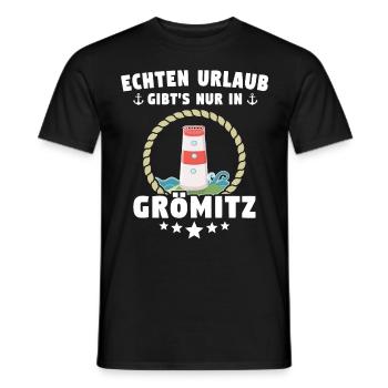 Grömitz Ostsee Grömitzer Sprüche - Männer T-Shirt - Schwarz - Vorne - AI Model Male 178 light (178cm)